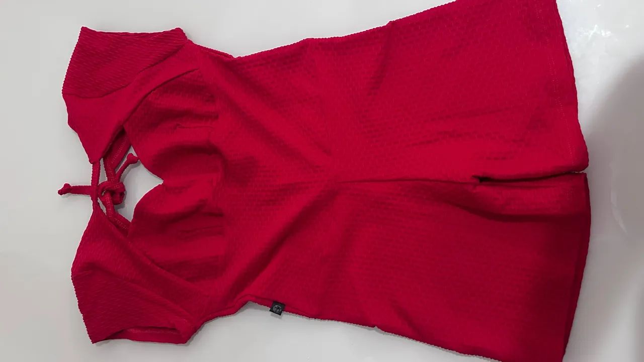 Macaquinho academia Vermelho Sensual com Detalhe nas Costas - Foto 3