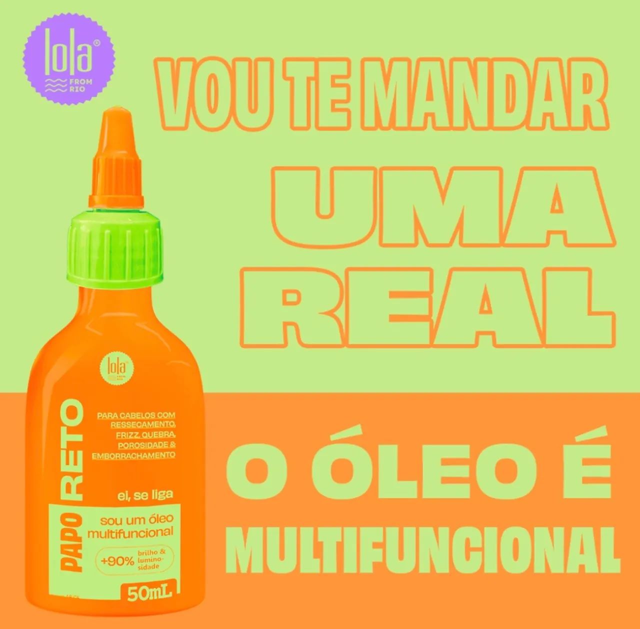 Óleo Capilar Lola Papo Reto 50ml - Foto 2