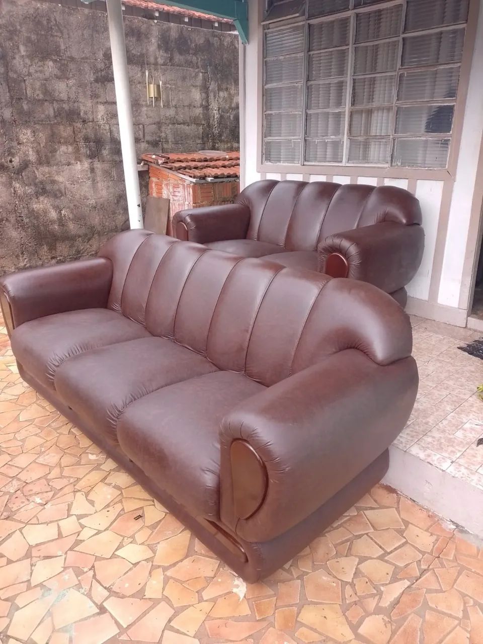 Sofá rima móveis 3 + 2 lugar  - Foto 2