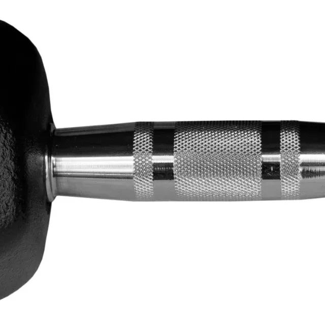 Kit Halter Sextavado Texturizado com pegada é aço cromado de 1 até 10kg + suporte - Foto 4