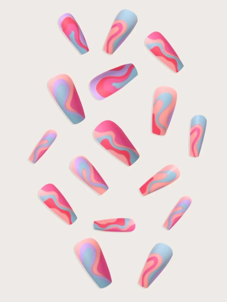 24 Peças de Unhas Postiças + Cola Transparente + Lixa de Unha - Foto 4