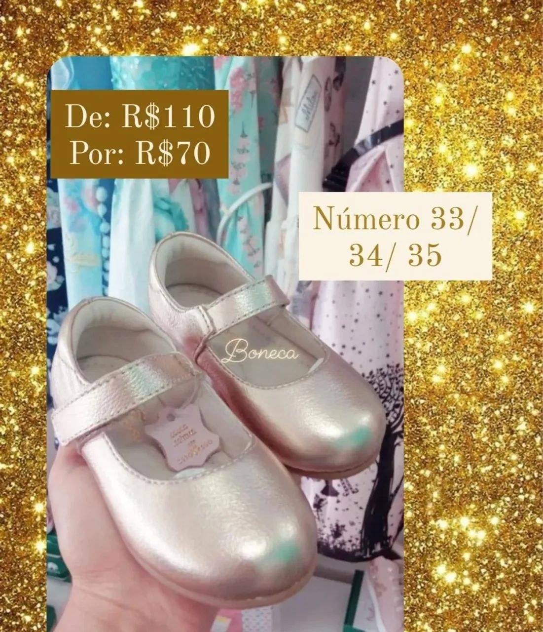 Sapatilha Infantil Rose - Tamanhos 33/34/35