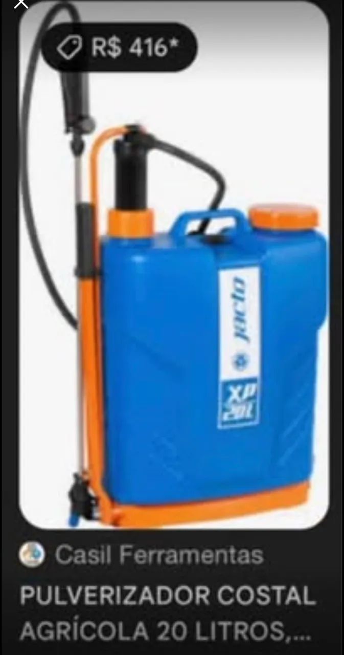 Pulverizador Costal Agrícola 20 litros - Foto 4