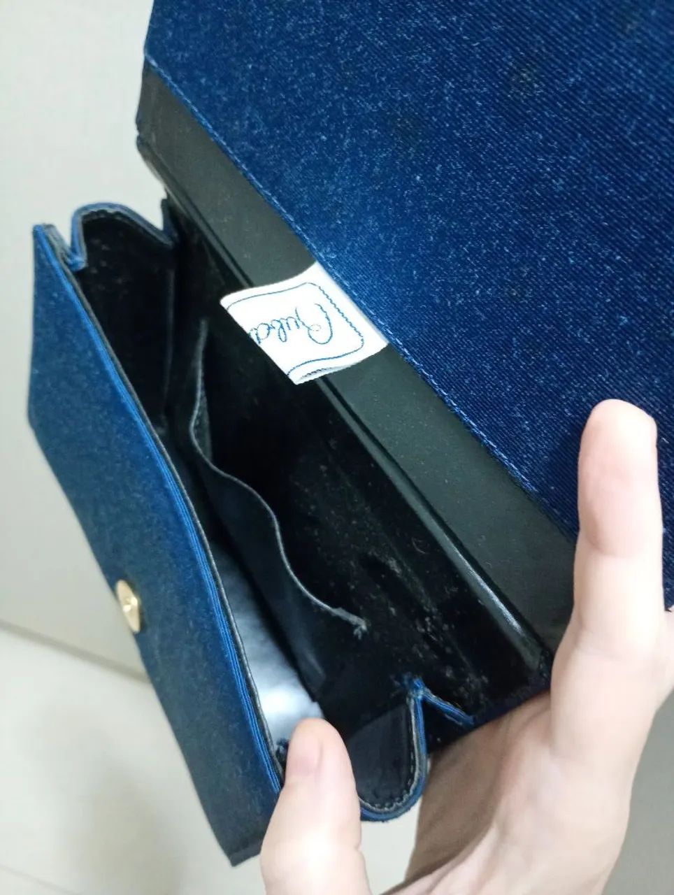 Bolsa azul de ombro - Foto 3