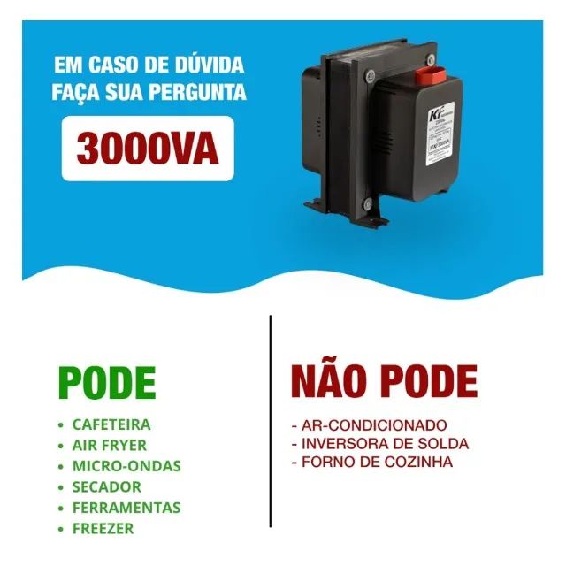 Transformador 3000VA Bivolt KF - Foto 3