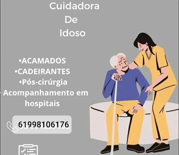 Cuidadora de idoso e hospitalar