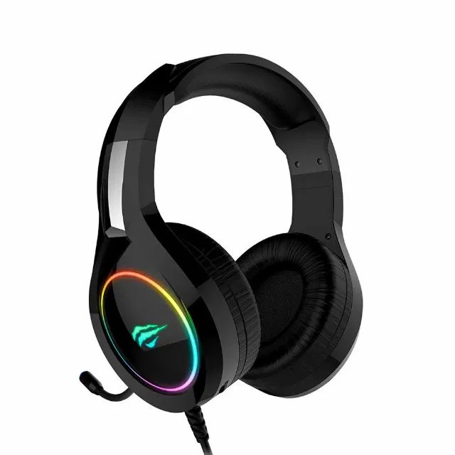Novo - Fone De Ouvido Over-ear Gamer Havit H2232d 2xp2, Rgb - Preto - Foto 2