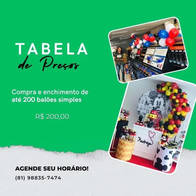 Decoração de balões - kits e pacotes promocionais 