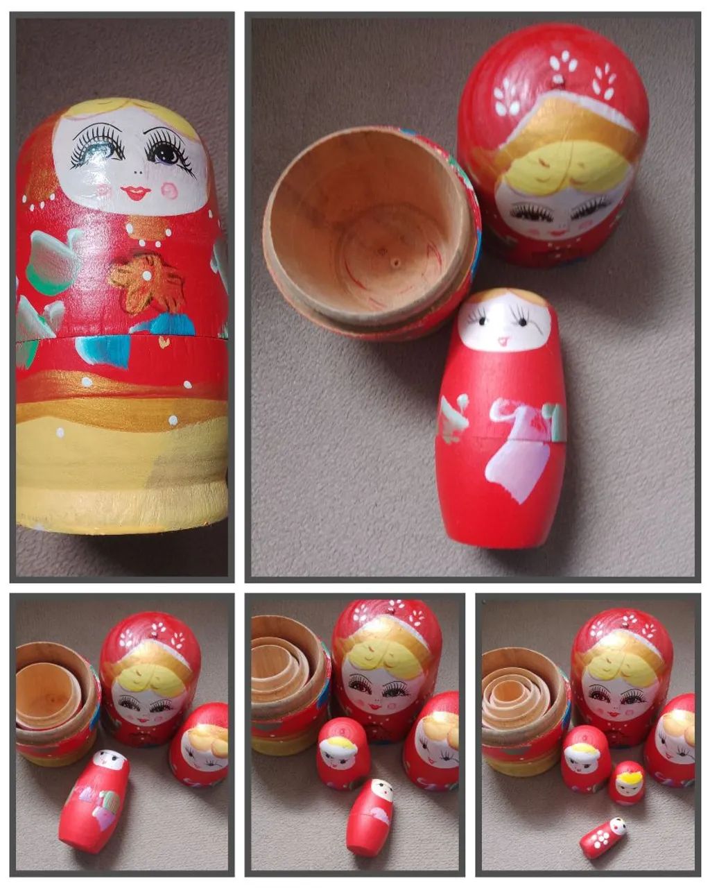 Bonecas russas Matrioska - Decoração artesanal