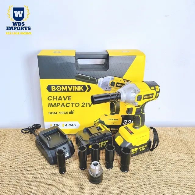 Chave De Impacto e Parafusadeira 21V - Bomvink