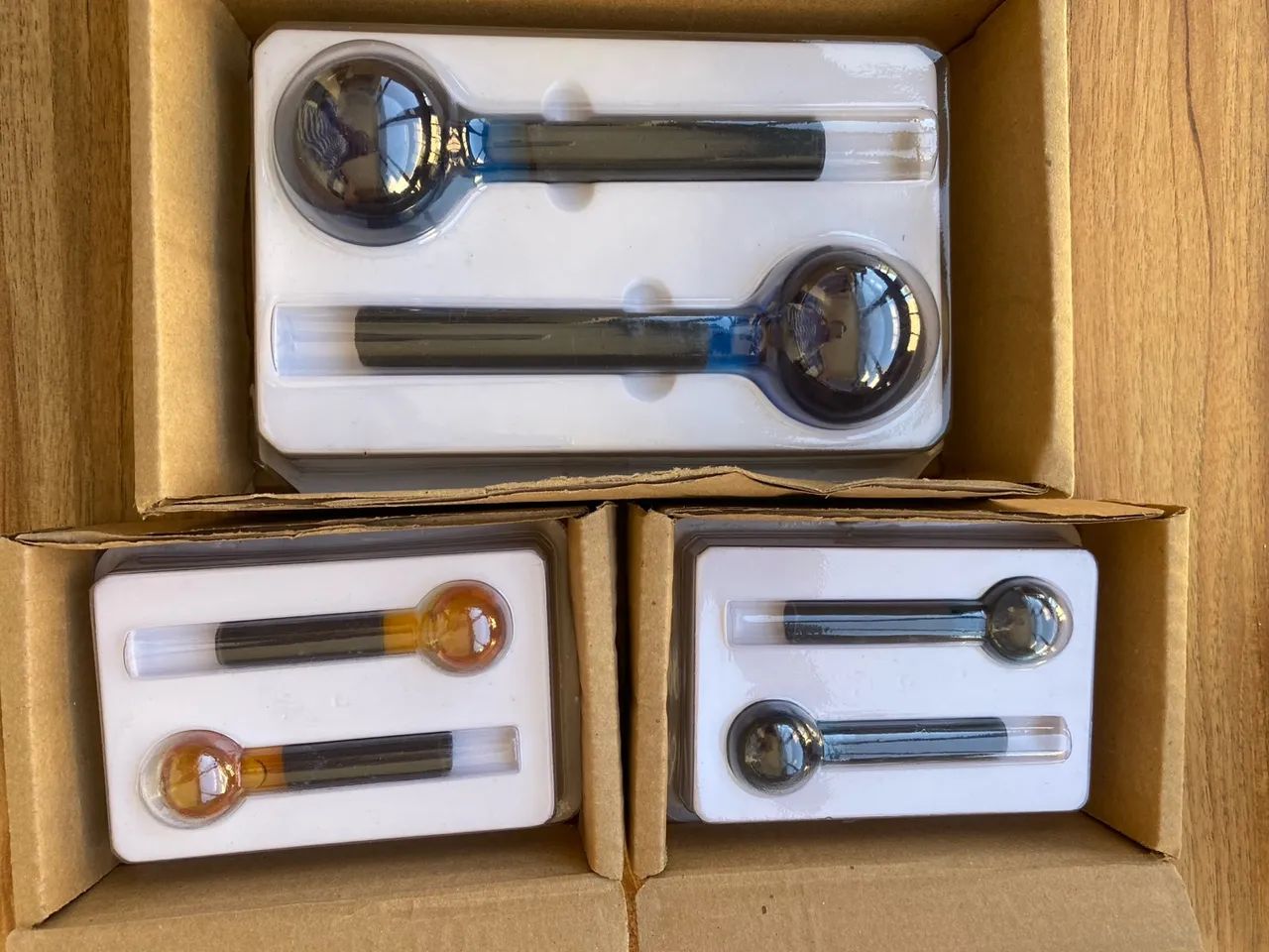 Esfera de vidro para massagem facial