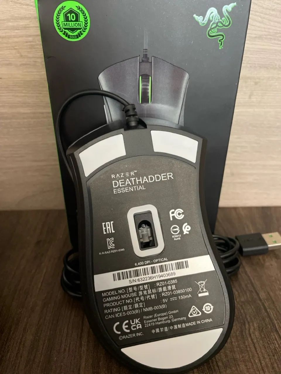 Razer DeathAdder Essential - Mouse Gamer com Fio - Foto 5