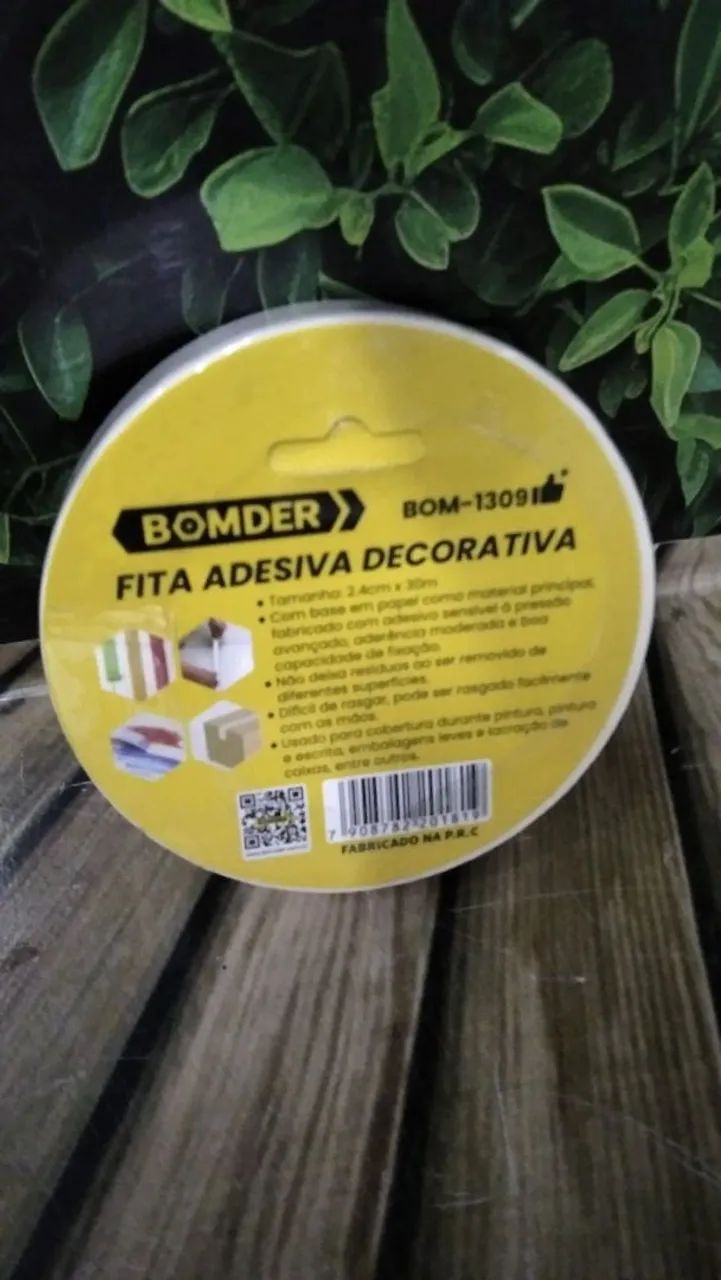 Fita Adesiva Decorativa Bomder 2,4cm x 30m - Unidade 