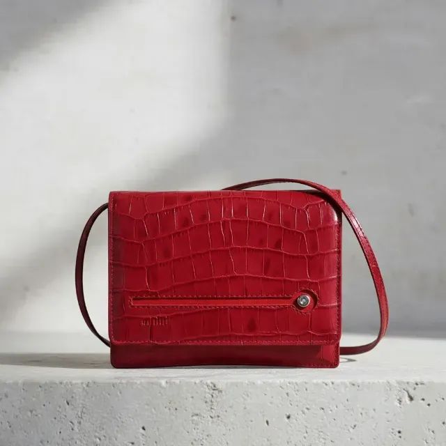 Mini Bolsa Carteira Em Couro Legítimo Marsala Da Tonin - Foto 3