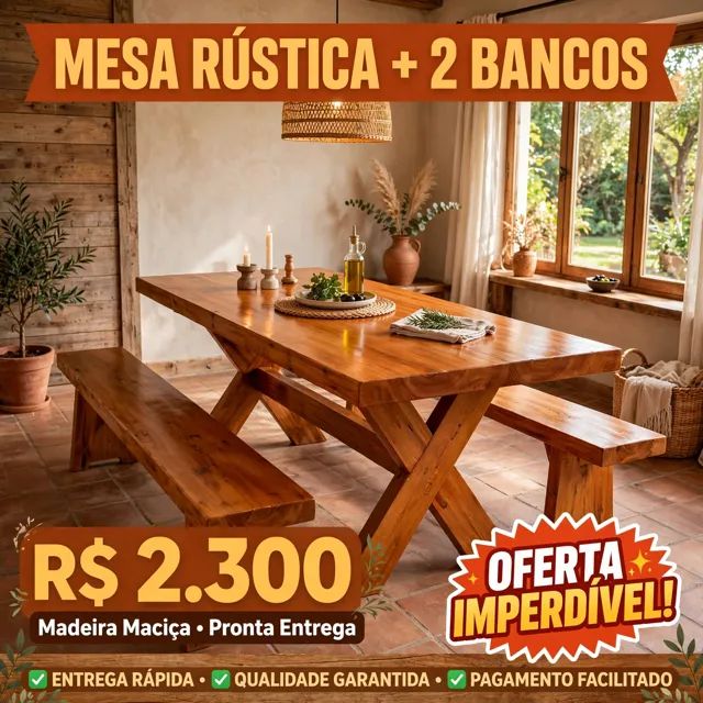 Mesa Rústica 
