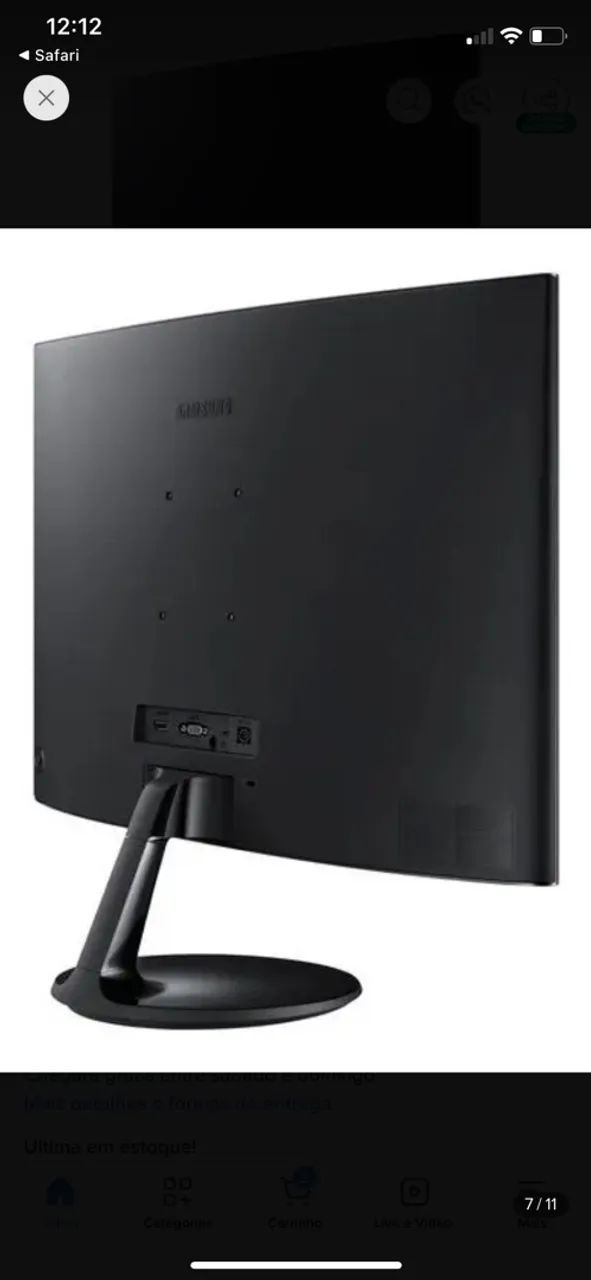 Monitor Samsung curvo CF390 24 polegadas  - Foto 5