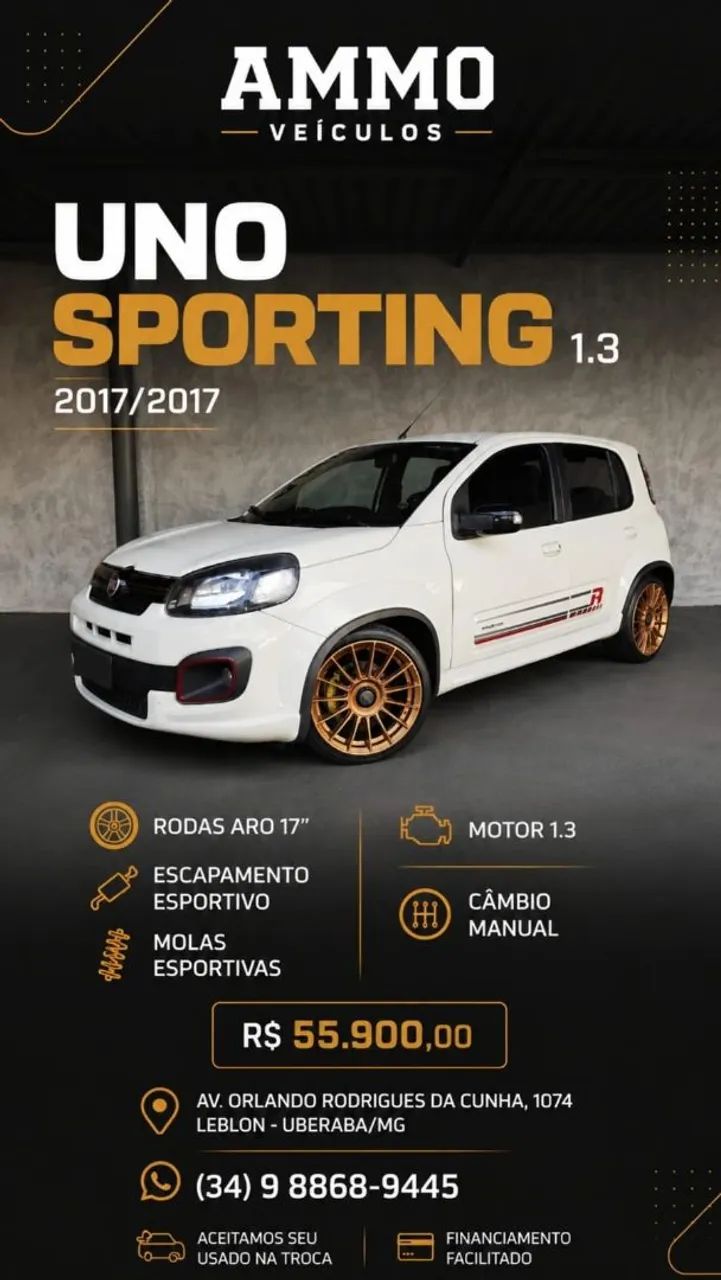 Fiat Uno Sporting 1.3 Flex 8V 5P 2017
