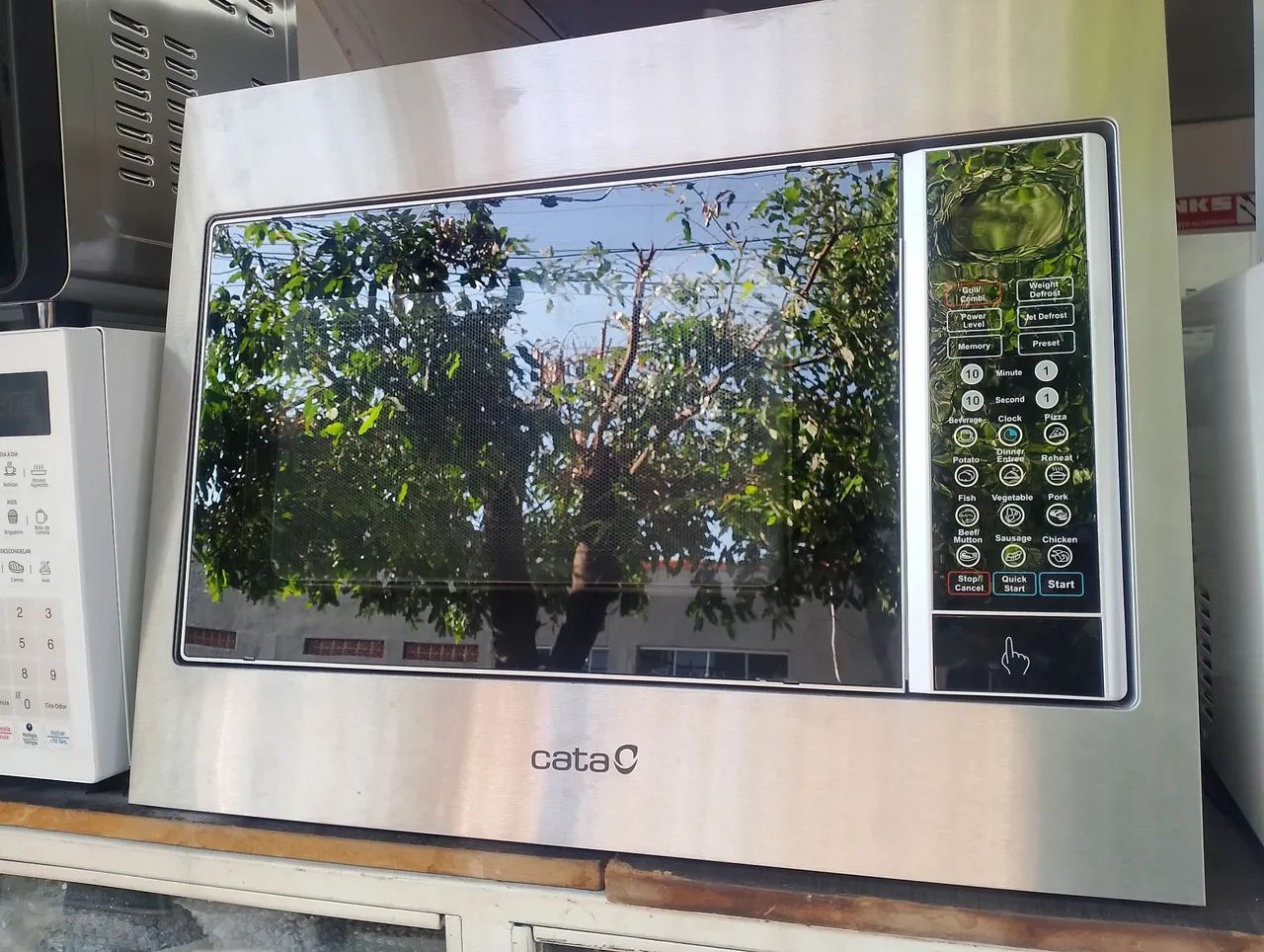 Microondas embutir inox com grill 30lts - Foto 4