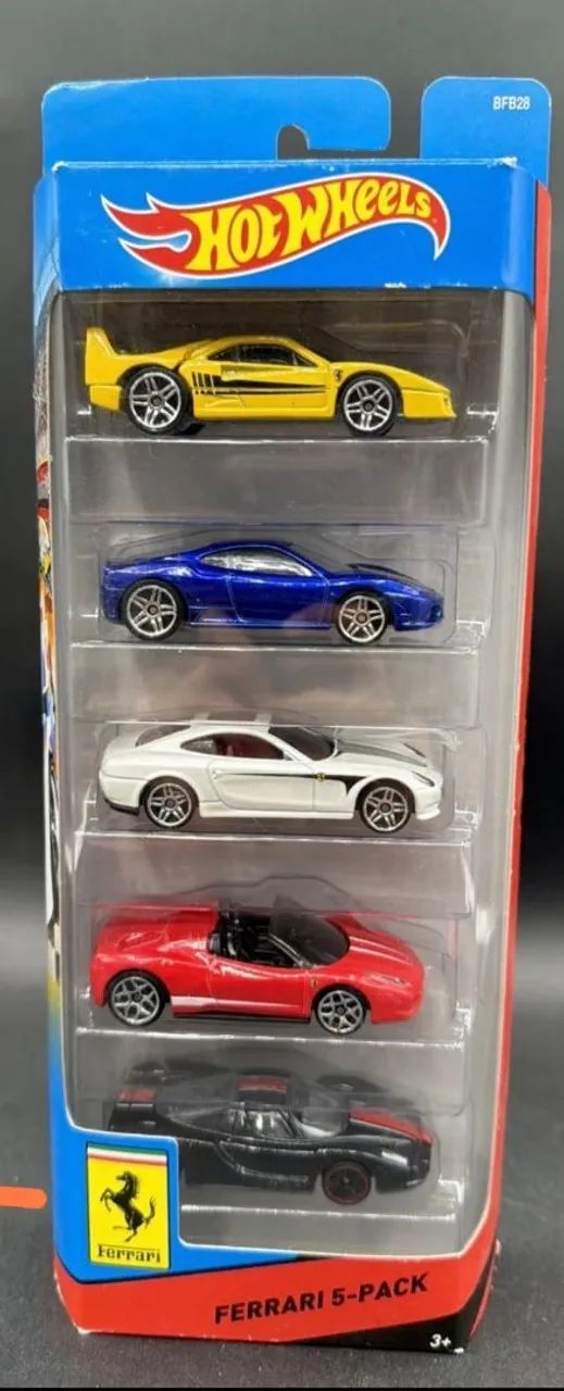 Pack hot Wheels Ferrari 2013 5 miniaturas