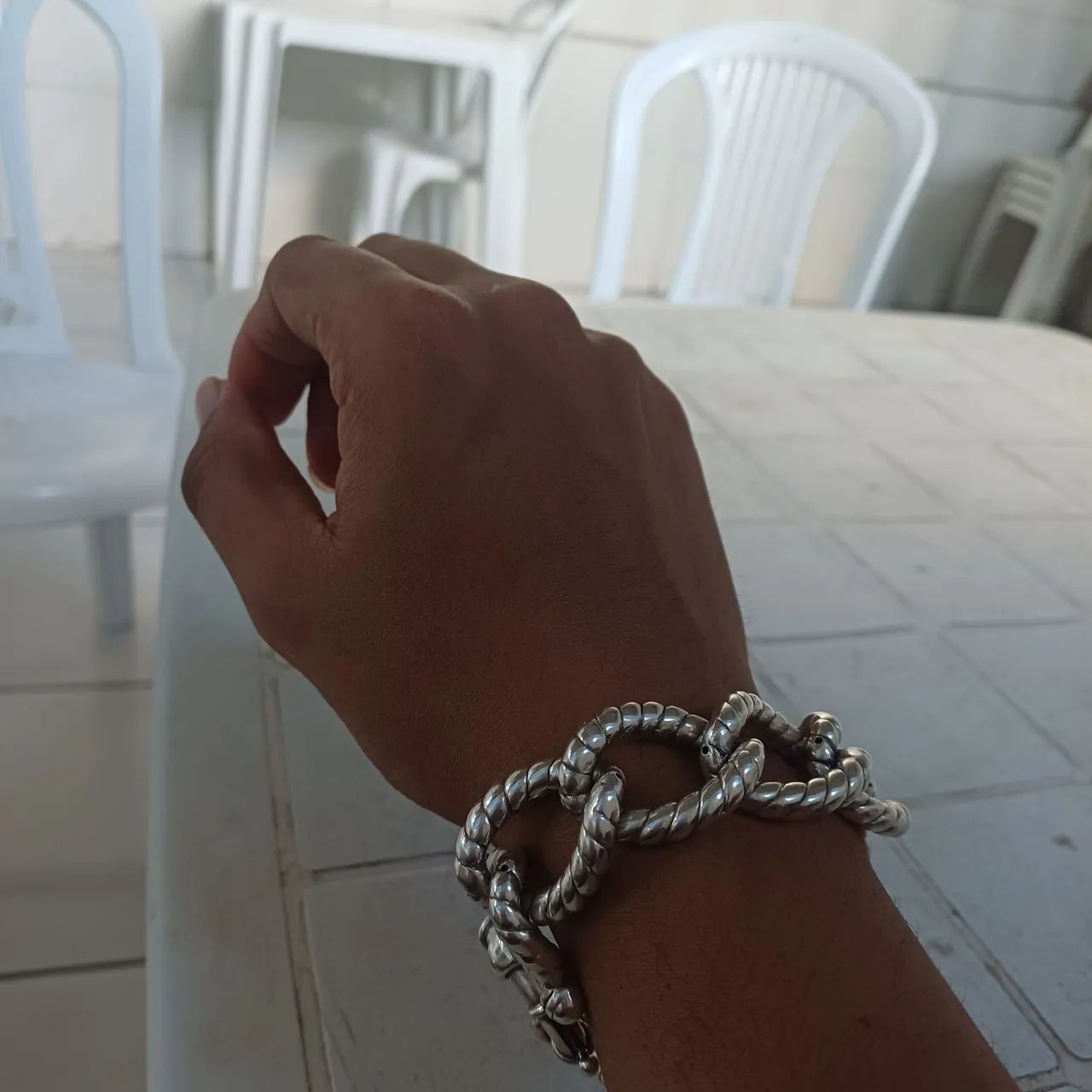 Pulseira de prata 925 eletroformação  - Foto 3