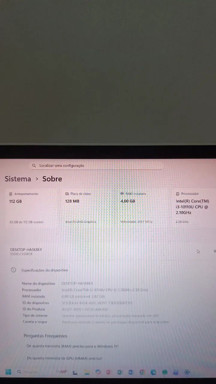 Notebook Samsung Book E30 I3 - 10gen / 4gb ram / Ssd 110gb / Windows 11 - Foto 2