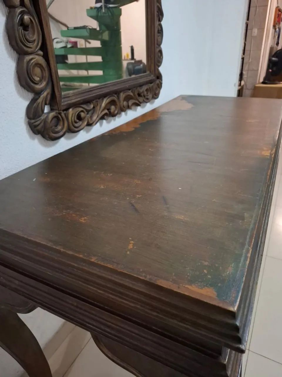 Aparador/console de madeira com espelho - Foto 5