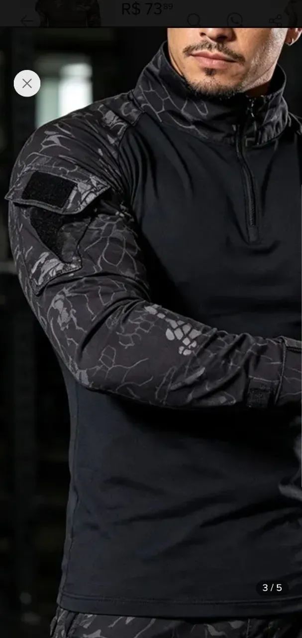 Kit com duas Camisas Táticas Rip Stop