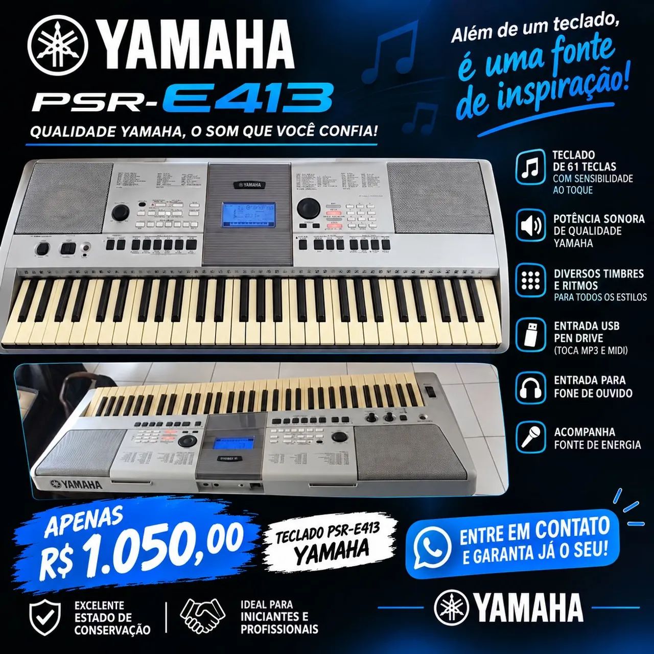Teclado Yamaha PSR-E413