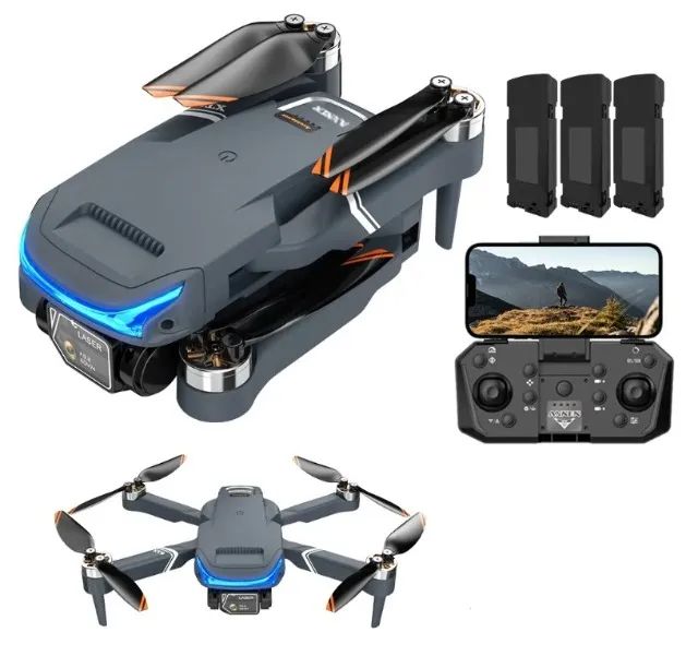 (Novo) Mini Drone Profissional Com Controle Remoto Com 3 Baterias