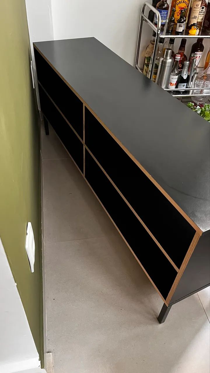 Móvel Rack Preto Semi Novo - Foto 4