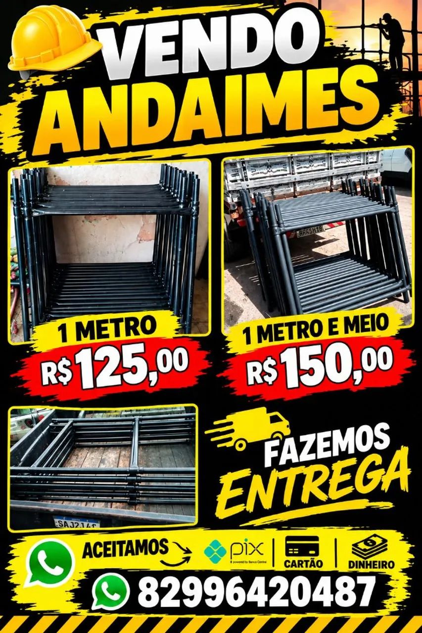 Andaimes De 1 metro e 1 metro e meio 