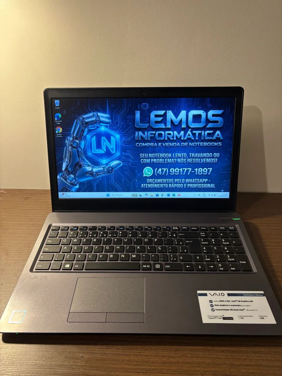 Notebook Vaio i7 7- Ssd 240 GB 12GB Ram