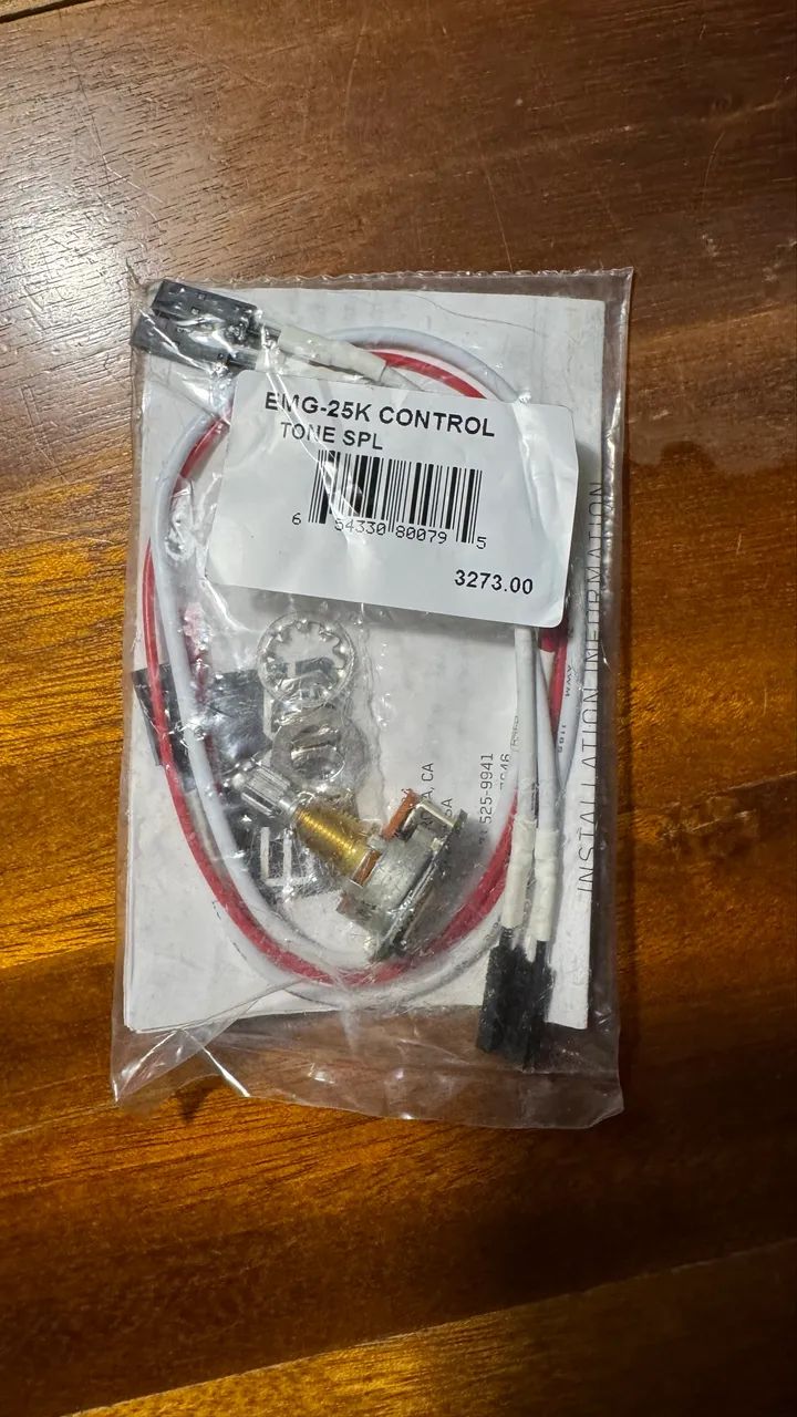 Potenciômetro EMG 25k Control Tone Split Shaft - Novo Lacrado - Foto 2
