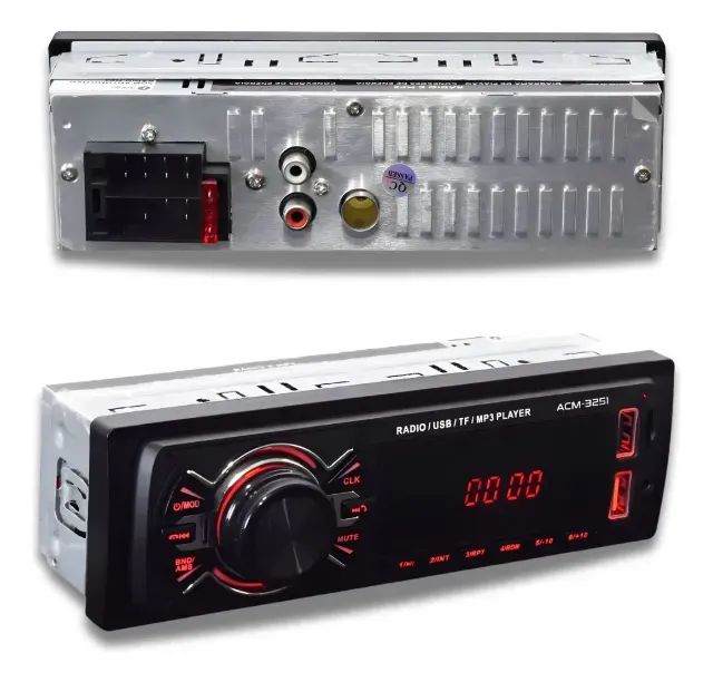 Rádio Mp3 Aiker Universal Bluetooth Fm Usb 1 Din - Foto 4
