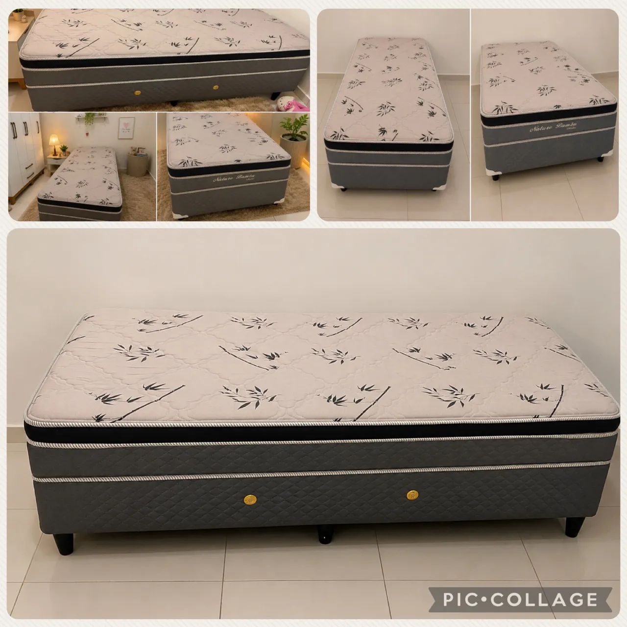 Cama Box  solteiro molas ensacadas 