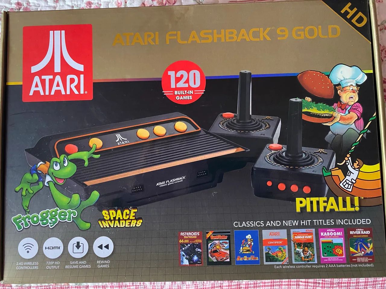 Console flashback ( Atari 9 gold ), com cartão de memória 