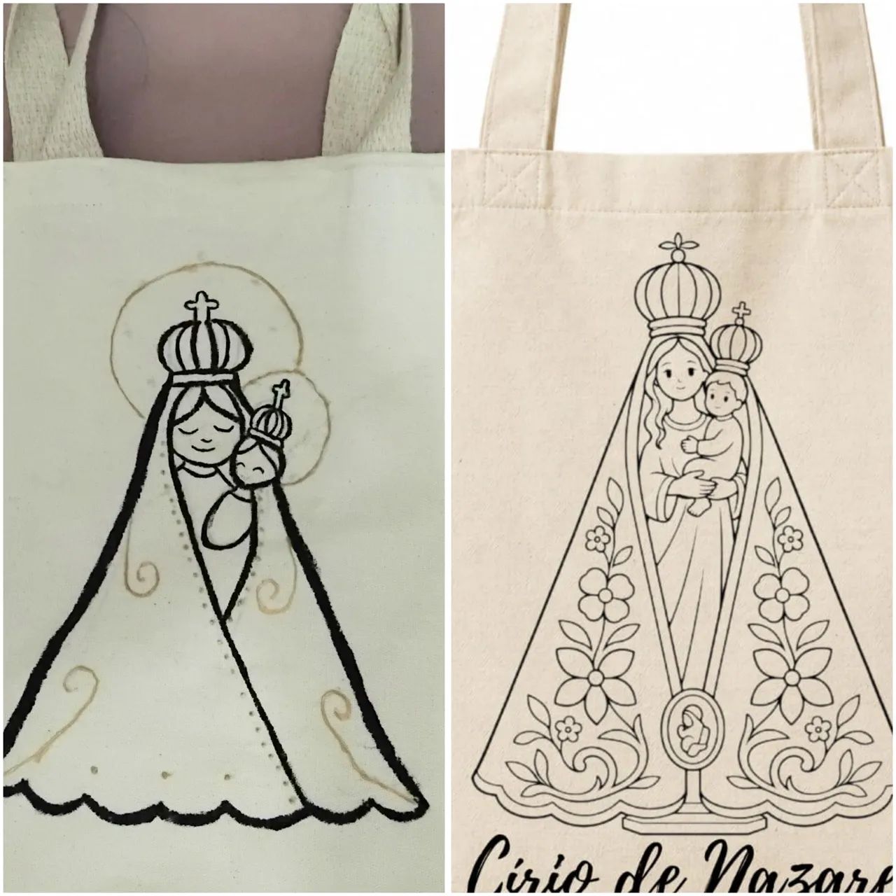 Ecobag/Círio/Pintadas a mão 
