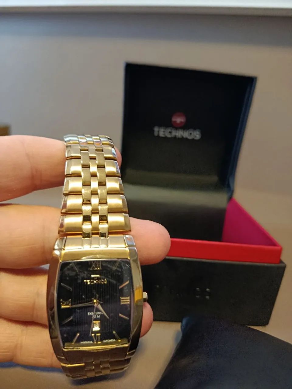 Relógio Technos Masculino Dourado GN12AA/1P - Foto 3