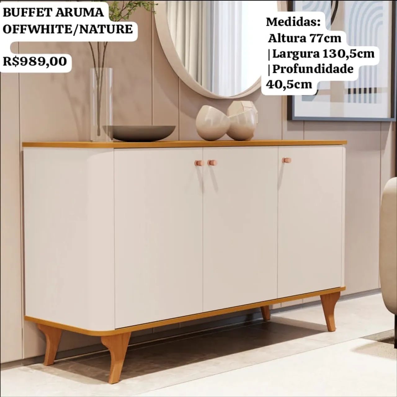 BUFFET ARUMA OFFWHITE/NATURE