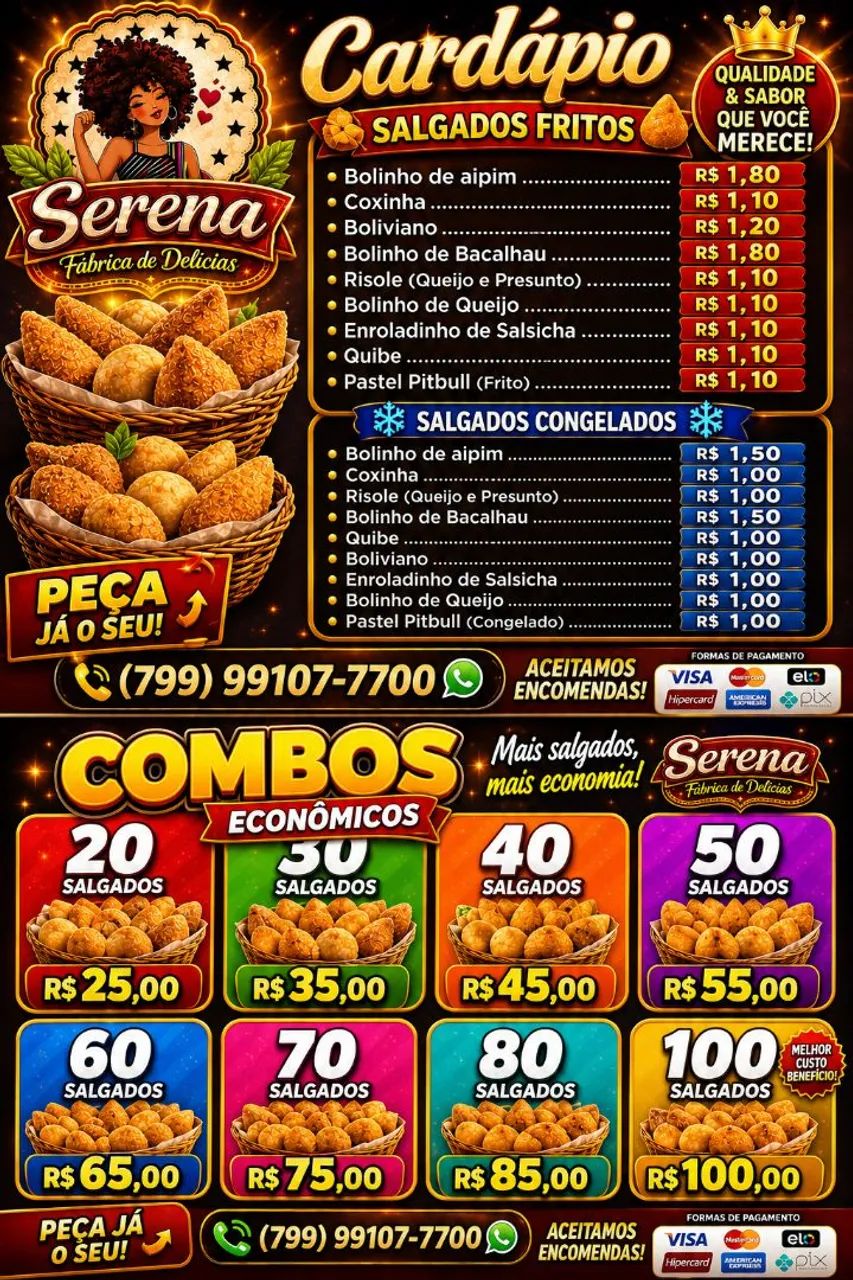 Promoção de salgados para são João 