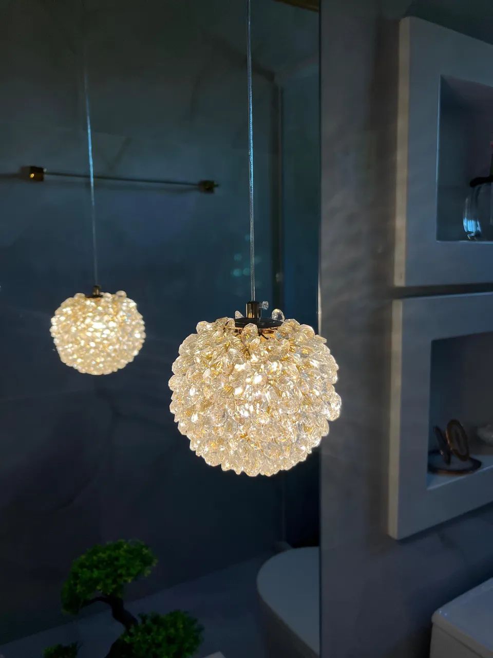 Pendente de cristal (3 tons de led) - Foto 3