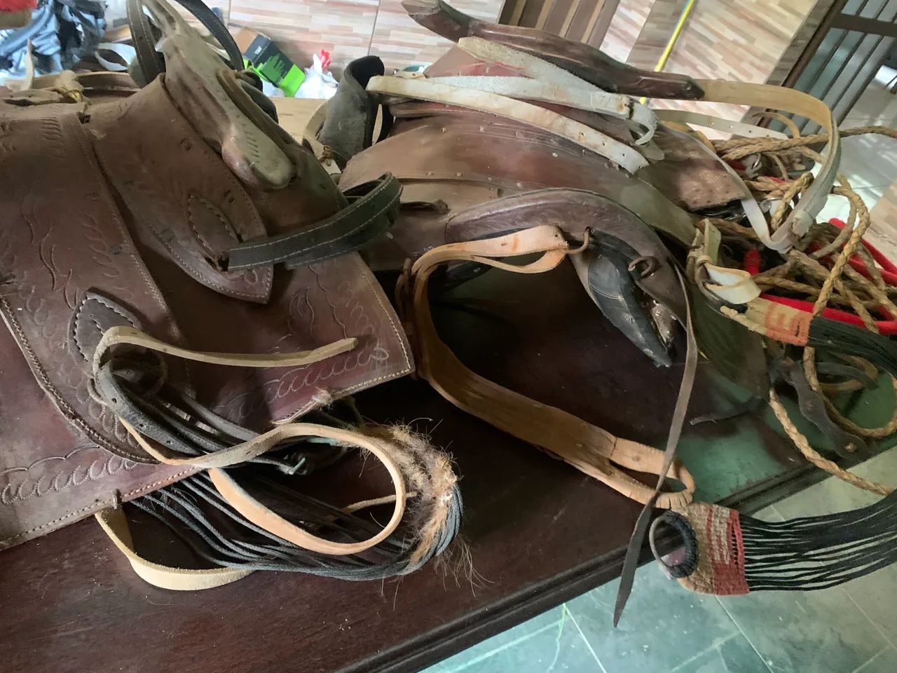 Sela arreios cabestro  mantas 