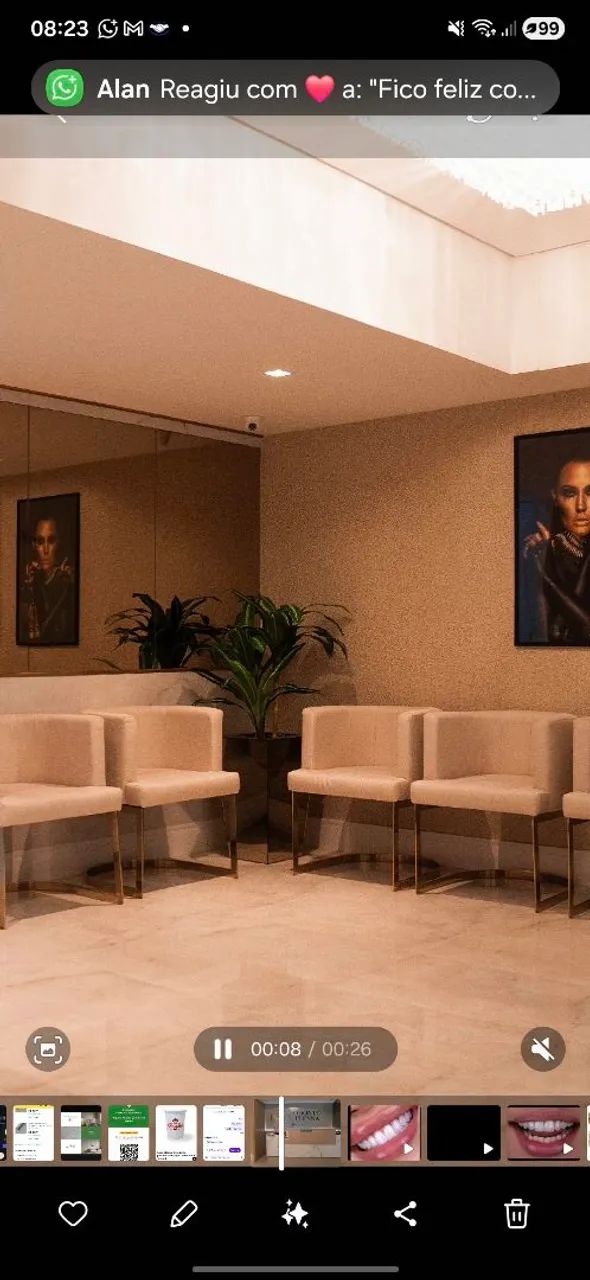Cadeira poltrona base de metal luxo - Foto 4