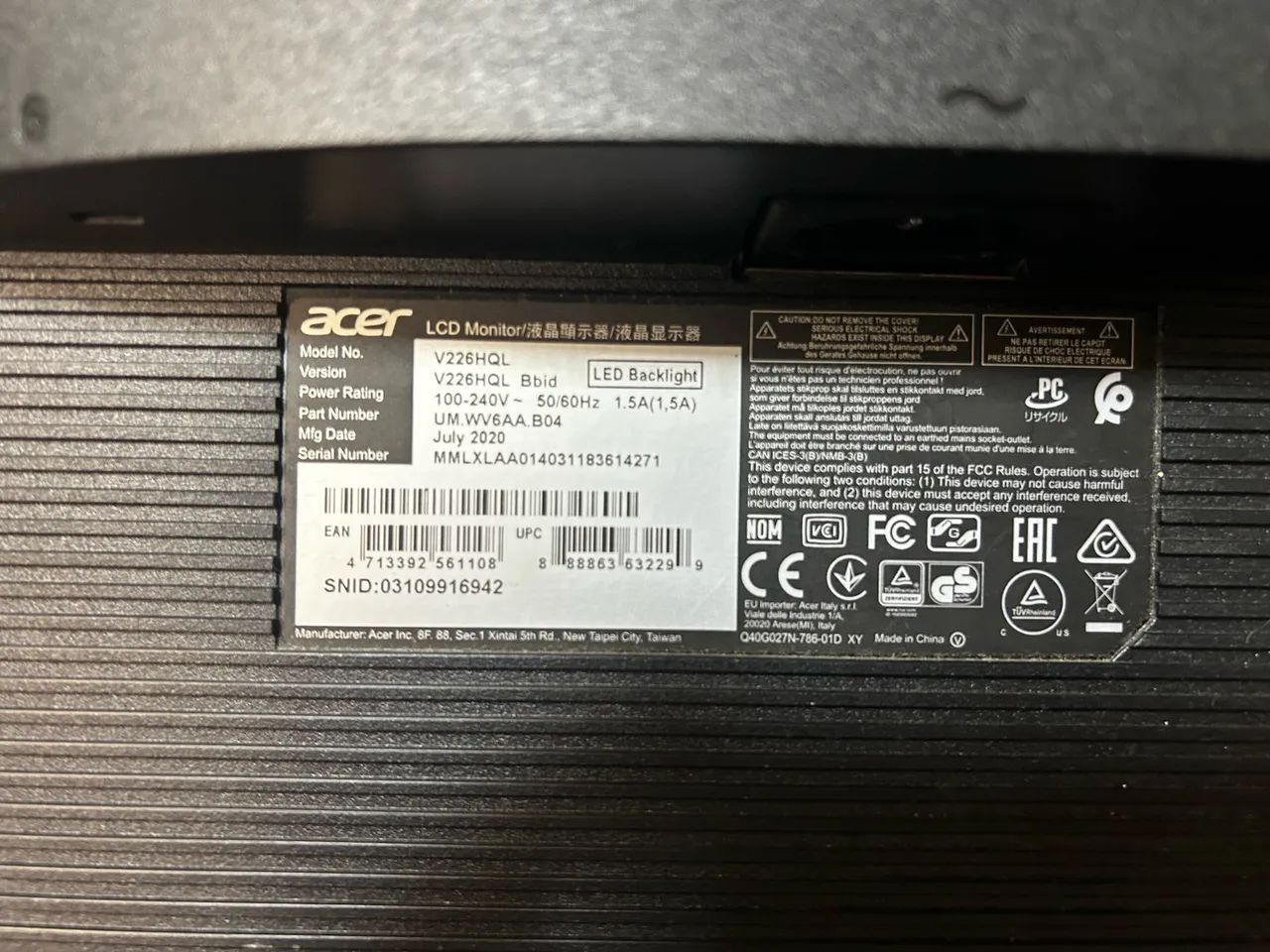 Monitor Acer V226HQL - Foto 3
