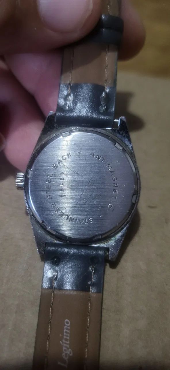 Relógio Suíço Herma a corda anos 60 revisado 32 mm de cx  - Foto 5