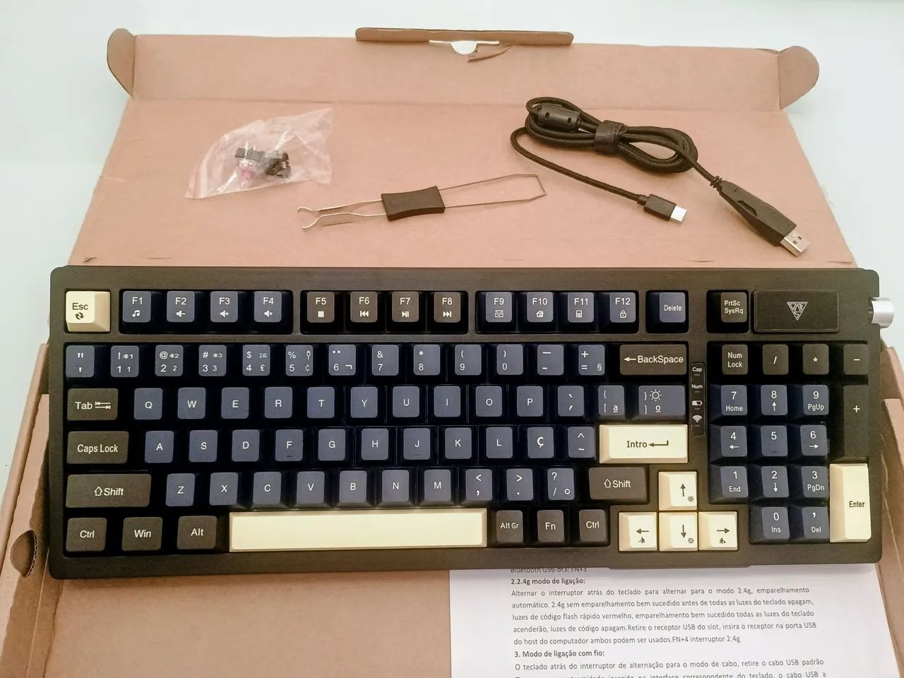 Teclado Sem Fio 4000mah Tri Mode - Foto 2