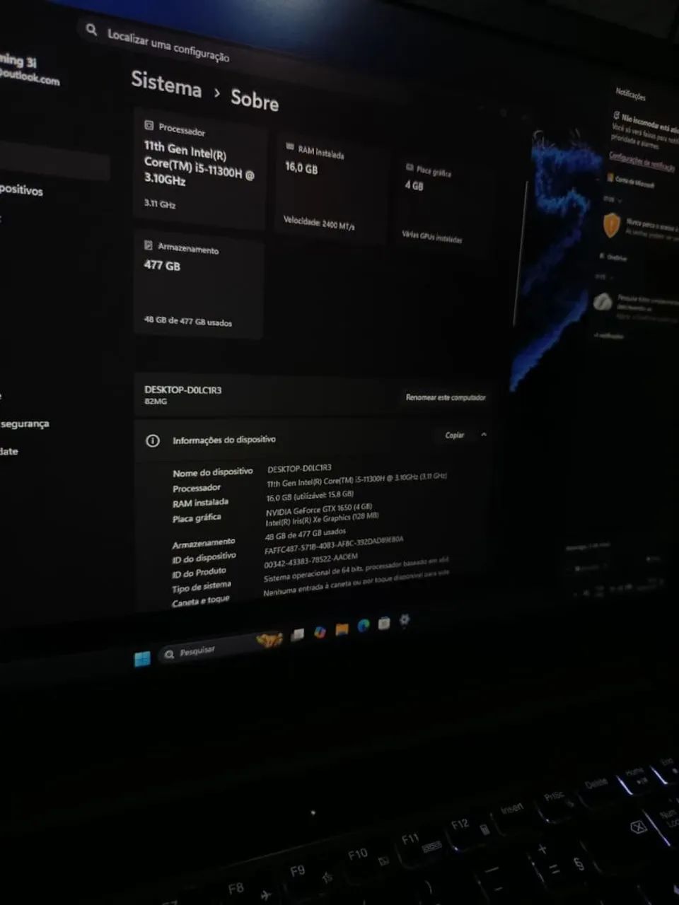 NOTEBOOK LENOVO GAMING 3i - Foto 4