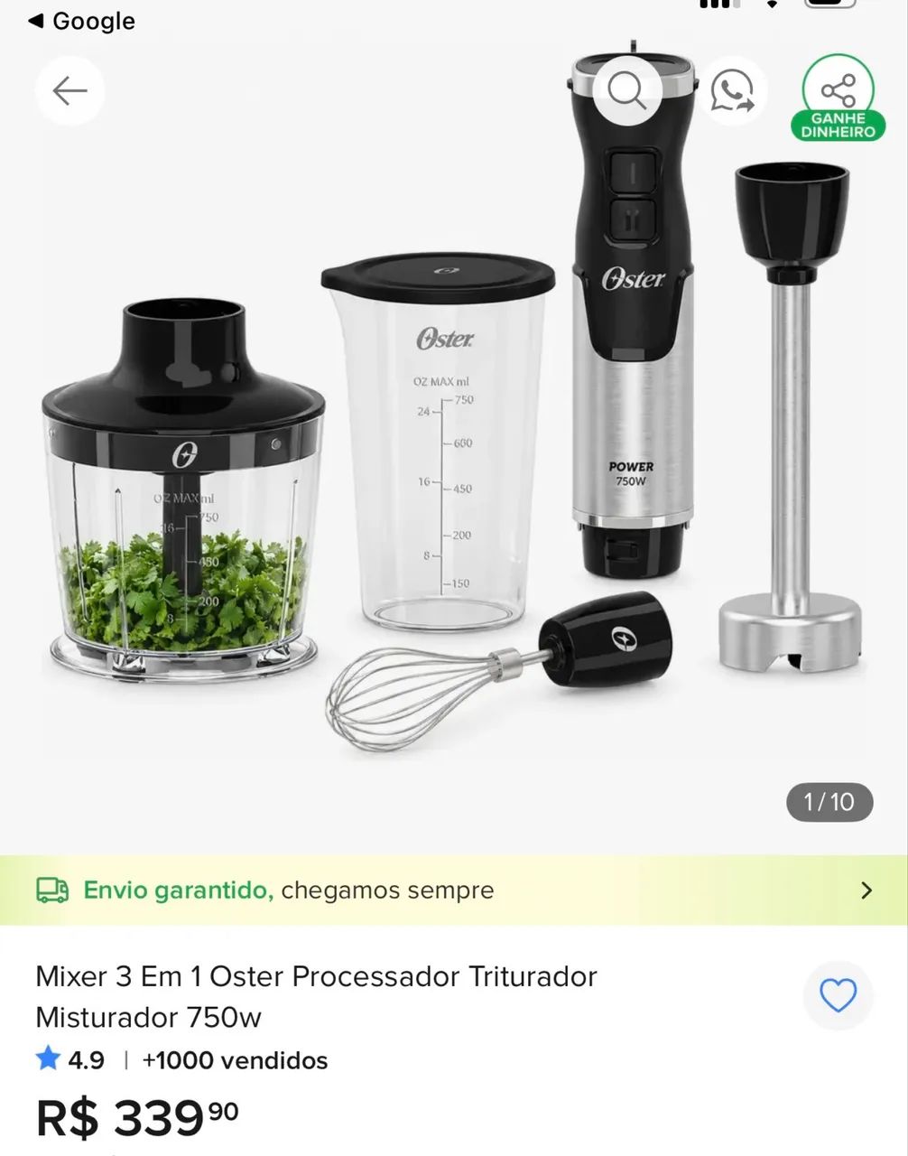 Mixer 3 em 1 Oster  - Foto 2