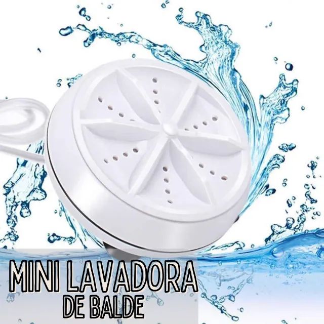 Mini Maquina Lava Roupas Rotativa Portátil Balde _ CS439