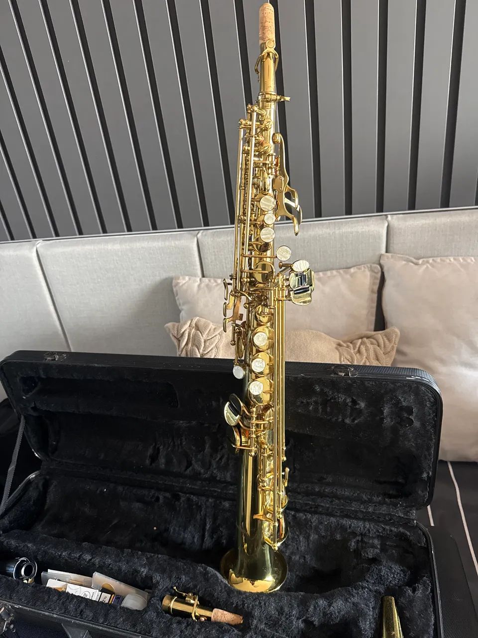Vendo saxofone soprano Shelter revisado.  - Foto 2